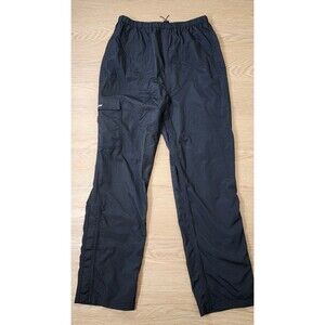 Sterns Dry Wear Rain Pants Men Size L RipStop Black Mesh Lined Snap Legs